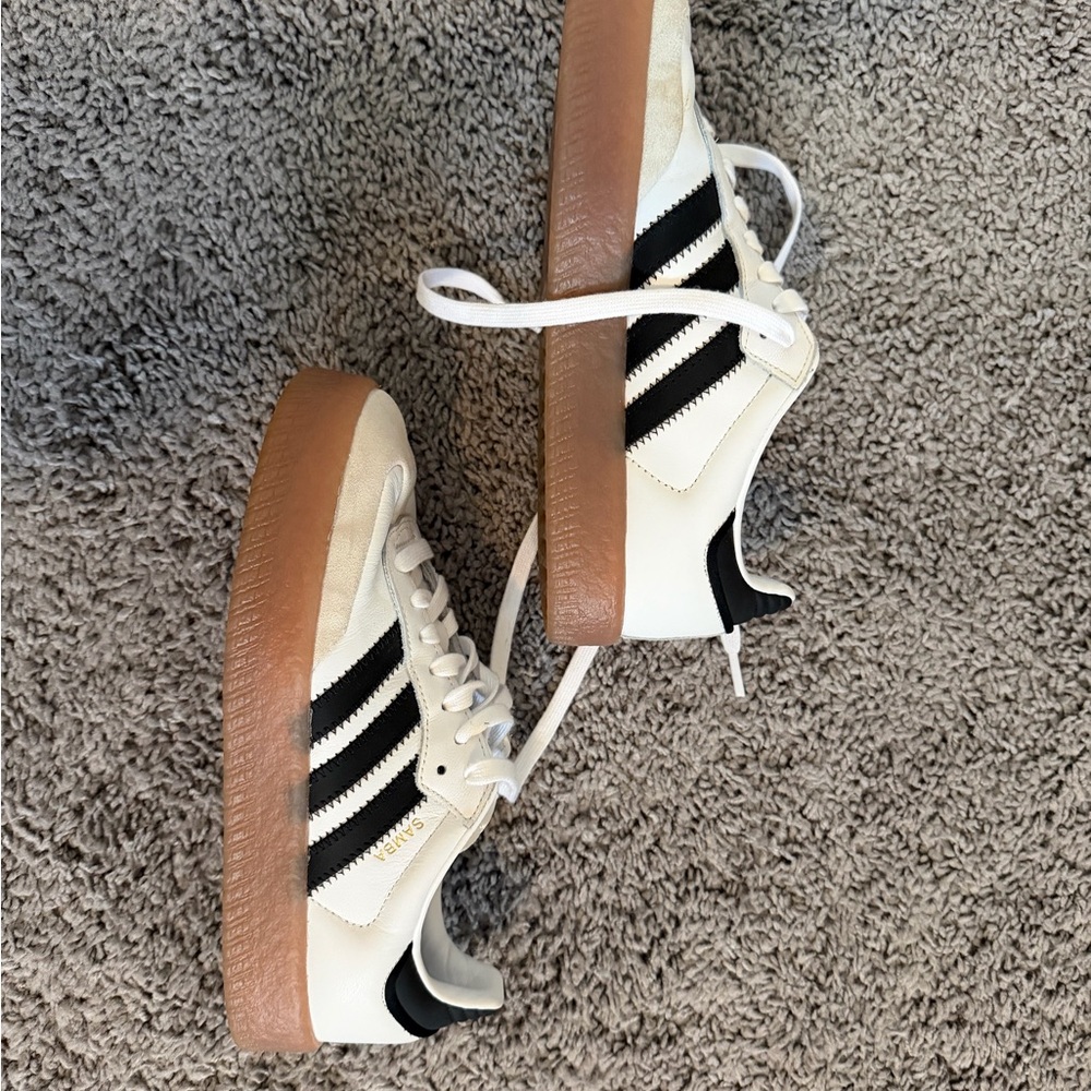 Adidas Sambae Women's White and Black Sneakers - Picture 4 of 7